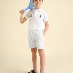 U.S. Polo Assn. Boys White Regular Fit Shorts image 4