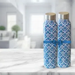 RITUALISTIC Indigo Stainless steel Water Bottles - Set of 2-image-98