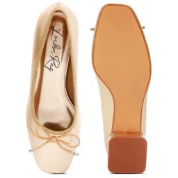 London Rag Women's Golden Casual Pumps image 3