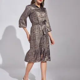 Latin Quarters Grey Polyester Regular Fit Dress image 3