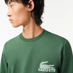 Lacoste Green Cotton Regular Fit Logo Printed Sweatshirt image 3