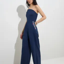 Bombay Paisley by Westside Indigo Embroidered Cotton-Blend Jumpsuit-picture-44