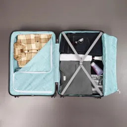 Uppercase Blaze Silver Textured Large Hard Checked Luggage image 3
