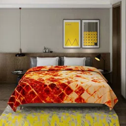 Monte Carlo Orange Polyester 900 GSM Double Bed Blanket image 3