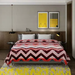 Monte Carlo Red Polyester 900 GSM Double Bed Blanket image 3