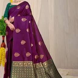 Royal Rajgharana Saree Woven Design Zari Pure Silk Banarasi Sarees-picture-34
