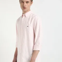 Tommy Hilfiger Pink Sugar Cotton Slim Fit Striped Shirt image 3