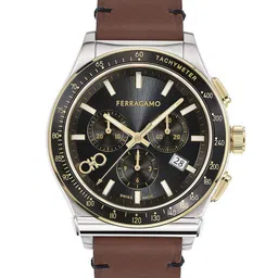 Ferragamo Men Brass Dial & Leather Straps Analogue Watch SFKZ00323-picture-33