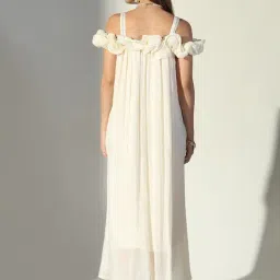 SHOWOFFFF Beige Regular Fit Dress image 2