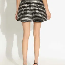 Showoffff Black Regular Fit Printed Skirt image 2