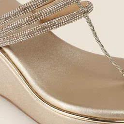 Metro Women Embellished Open Toe Wedge Heel Sandals image 3