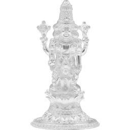 Sri Jagdamba Pearls 800 Silver Laxmi Balaji Idol - 23 gm-picture-0