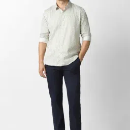 Van Heusen Beige Cotton Slim Fit Printed Shirt image 5