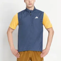 Adidas Blue Slim Fit Printed Sports Jacket-image-24