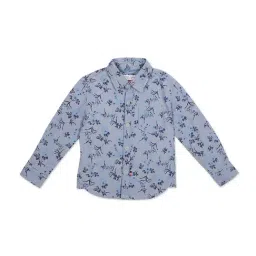 U.S. Polo Assn. Boys Sky Blue Printed Full Sleeves Shirt-picture-39