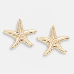 Sohi Gold Plated Party Designer Stud Earrings image 4