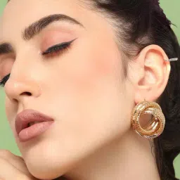 Sohi Gold Plated Casual Designer Stud Earrings image 2