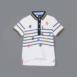 Juniors by Lifestyle Kids White Cotton Printed Polo T-Shirt-picture-11