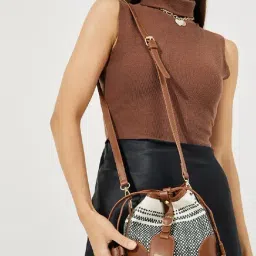 Styli Multicolor Textured Sling Handbag-picture-37