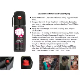 Guardian Self Defense 55ml Pepper Spray for Women Safety/Protection, Pack of 5 image 4