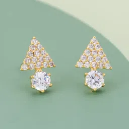 Kushal's Fashion Jewellery White Gold Polished Zircon Earring for Women-picture-31