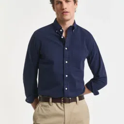Gant Fashion Evening Blue Regular Fit Solid Shirt-picture-17