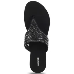Mochi Women's Black Thong Sandals image 3