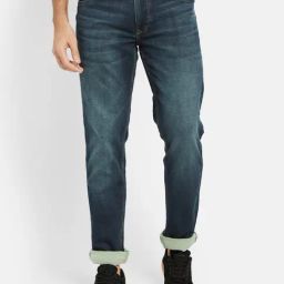 Octave Dark Blue Regular Fit Lightly Washed Jeans-picture-7