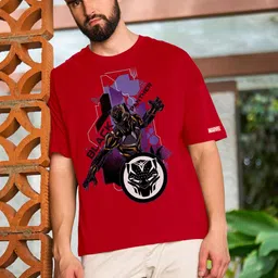 Metronaut Men Printed Drop-Shoulder Sleeves T-shirt image 3