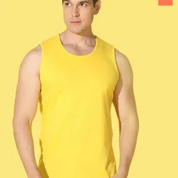 WOOSTRO Pack Of 2 Printed Combo Cotton Innerwear Vests VWS26(HARD ORANGE)(PLAIN YELLOW)-picture-21