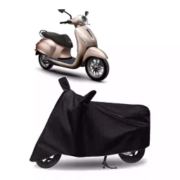 Auto Pearl Bike Cover for Bajaj New Chetak (Black)-picture-23