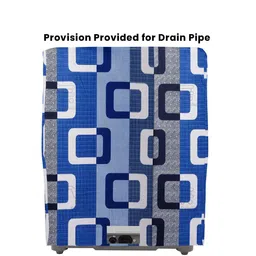 E-Retailer 2-Pcs Blue & Off White Printed Semi Automatic Washing Machine Cover image 5