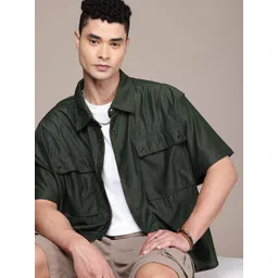 The Roadster Life Co. Relaxed Fit Self Striped Drop-Shoulder Sleeves Casual Shirt image 1