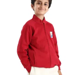 Rare Ones Boys Red Cotton Relaxed Fit Sweatshirt image 3