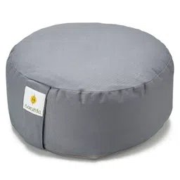 Sarveda Cylindrical Meditation Cushion made from Buckwheat Hulls - Grey-picture-14