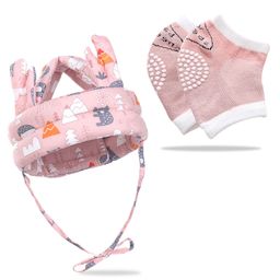 Bembika Baby Head Protector And Baby Knee Pads For Crawling & Elbow Safety Protector Combo Pack - Pink-picture-1