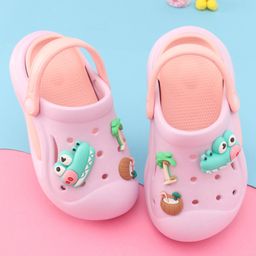 Oh! Pair Clogs with Back Strap Closure & Applique - Purple-picture-7
