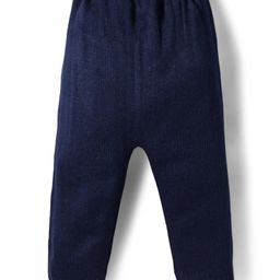 Babyhug Knit Full Length Fleece & Woollen Solid Colour Pant - Navy Blue-picture-29