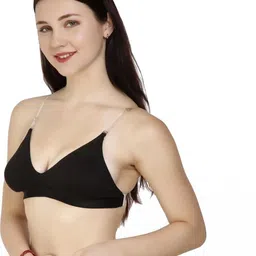 Samvar Black Cotton Non-Wired Non Padded Minimizer Bra image 4