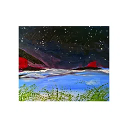 Inephos Blue & Green The Star Studded Dome Canvas Wall Art-picture-27