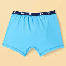 Honeyhap Marvel Cotton Lycra Knit Trunks With Avengers Graphic Pack of 3 - Blue Red & White image 3