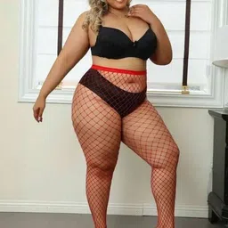 OGIMI- Ohh Give me Self Design Fishnet Thigh Sheered Stockings-picture-18