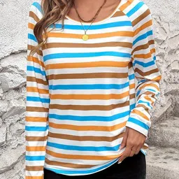StyleCast x Revolte Women Striped Round Neck Top-picture-24