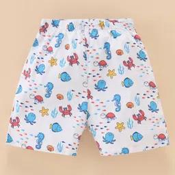 Babyhug Cotton Woven Knee Length Boxers Multi Printed Pack of 3 - Multicolour image 4