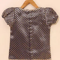 Babyhug Half Sleeves Choli Lehenga And Dupatta Ethnic Printed - Fuschia image 4