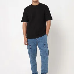 R&B Textured Round Neck Relaxed Fit T-Shirt image 3