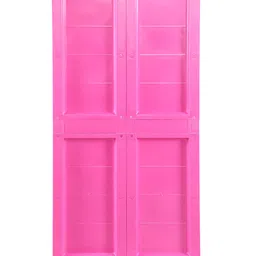 cello wimplast Cello Novelty Big Fairy Kids Plastic Cupboard With 3 Shelves  Pink image 5