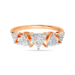 Mia By Tanishq Nature's Finest 14k Rose Gold Triangle Tango Diamond Ring-image-33