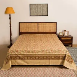 Fabindia Adhira Multicolor Cotton Printed 116 TC Queen Bed Cover-image-51