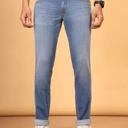 Wrangler Skanders Light Blue Slim Fit Low Rise Jeans-image-40